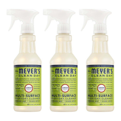 MRS. MEYER'S CLEAN DAY All-Purpose Cleaner Spray, Cruelty Free Formula, Lemon Verbena, 16 fl. oz - Pack of 3