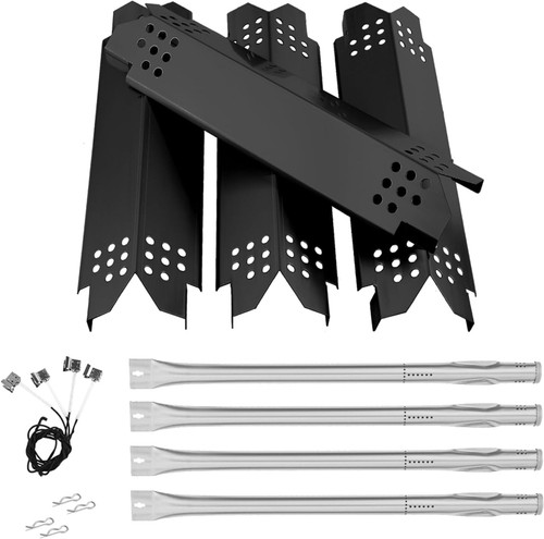 BBQration Grill Parts for Nexgrill Evolution Infrared Plus 5-Burner 720-0882A 720-0882AE 730-0882 730-0882AE, Heat Shield and Burner for Nexgrill Replacement Parts 5 Burner 720-0882A