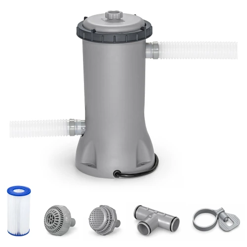 Bestway 530 GPH Filter Pump for Above Ground Swimming Pool with Type III-A/C Cartridge