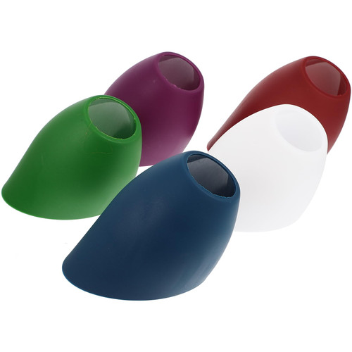 DOITOOL 5-Pack Plastic Horseshoe Lamp Shade Replacement for Floor and Table Lamps Lightweight Colorful Covers 5.5 X 4.3 X 3.5 Inches