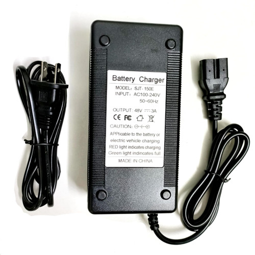 HERISKEER 48 Volt 3 Amp Quick-Charge 3-Pin Charger for eWheels EW-36 EW-02 EW-11 EW-19 EW-20 EW-38 EW-46 EW-66 EW-72 and 48V Go-Karts, MotoTec, Big Toys Baja, FitRight, Go-Bowen 48V 3A