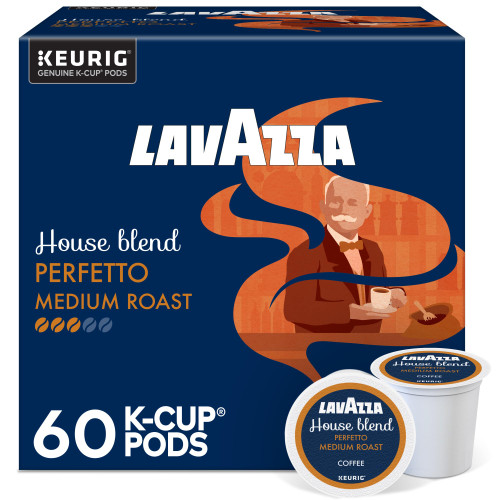 Lavazza House Blend Perfetto, Single-Serve Keurig K-Cup Pods, Medium Roast Coffee, 60-Count Box (6 Packs of 10) Lavazza House Blend Perfetto, Single-Serve Keurig K-Cup Pods, Medium Roast Coffee, 60-Count Box (6 Packs of 10)