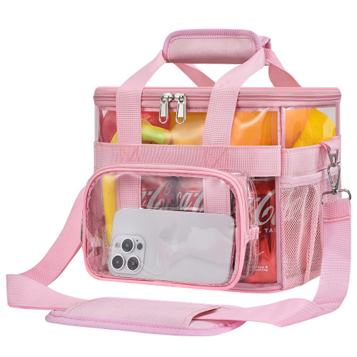 UEASE Clear Lunch Bag for Work Prison Correctional Officers Stadium Approved(10 Can)