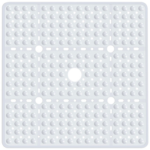 Naoloture Large White Square Shower Mat Non Slip 27 x 27 Inch, Soft Bath Mat Bathtub Mat for Inside Shower Floor, Bathroom Shower Stall Mats with Big Suction Cups Drain Holes, Easy Washable, BPA-Free Naoloture Large White Square Shower Mat Non Slip 27 x 27 Inch, Soft Bath Mat Bathtub Mat for Inside Shower Floor, Bathroom Shower Stall Mats with Big Suction Cups Drain Holes, Easy Washable, BPA-Free