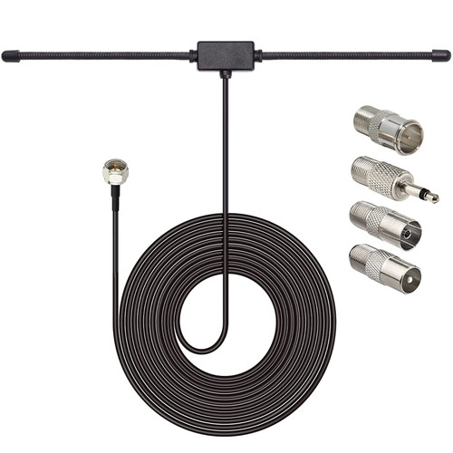 TECHTOO FM Radio Antenna FM Antenna Compatible for FM Radio Home Stereo Receiver AV Audio Video Home Theater Receiver Stereo Receiver of Pioneer Onkyo Yamaha Marantz Bose Wave Music System (Kit3)