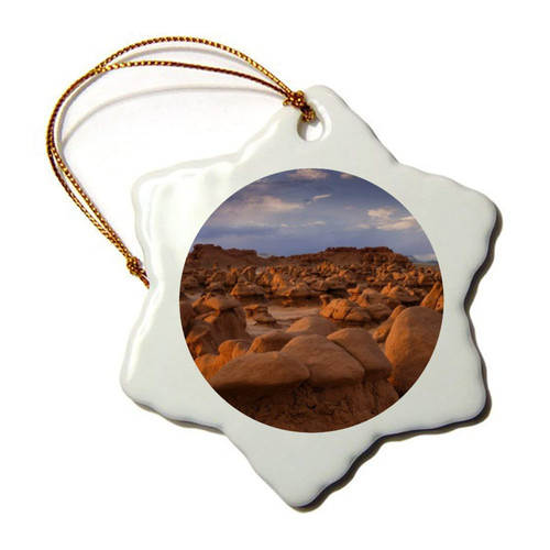 3 Inch Christmas Ornament, USA Utah View of Goblin Valley State Park Snowflake Ornaments Christmas Tree Decorative Hanging, Keepsake Gift Memorial Peace & Happiness Christmas Decorations 3 Inch Christmas Ornament, USA Utah View of Goblin Valley State Park Snowflake Ornaments Christmas Tree Decorative Hanging, Keepsake Gift Memorial Peace & Happiness Christmas Decorations