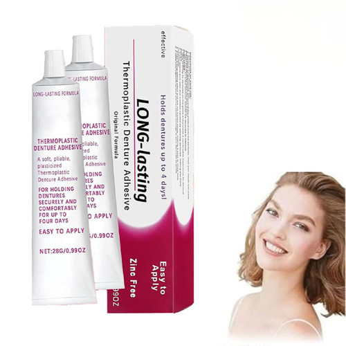 PUNAEE Jeremytis Denture Adhesive Kit - Soft Reline & Thermoplastic Adhesive for Dentures - 2pcs