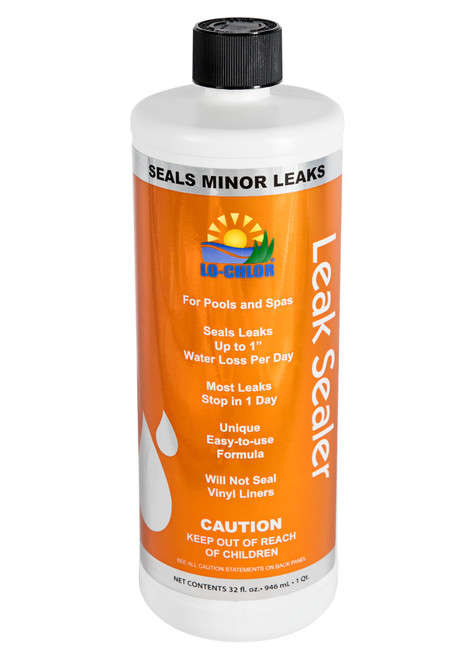 Lo-Chlor Leak Sealer for Swimming Pool, Hot Tub and Spa, Seals Minor Leaks Within 24 Hours, No Need to Drain, Pour into Skimmer, for Inground and Swimming Pools Above Ground, 32 oz