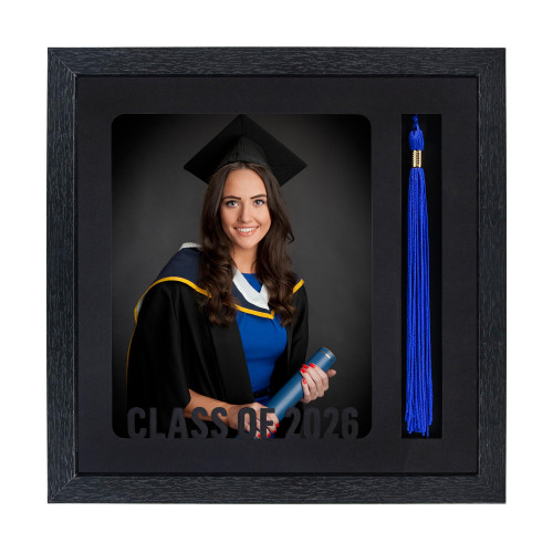 GMFrames Graduation Picture Frame with Tassel Holder Class of 2026 Shadow Box Photo Frame for 8x10 Pictures Graduation Party Gift and Keepsake Black