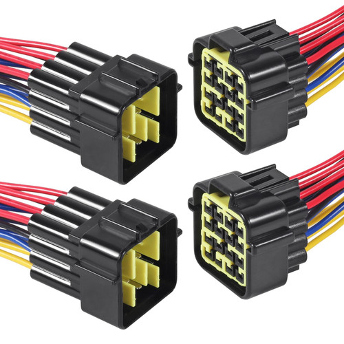 2Sets 16Pin Waterproof Electrical Wire Connectors 16 AWG Male and Female Plug Socket Quick Disconnect Waterproof Plug and Play Wire Connector for Automotive Cars Trucks Motorcycles Marine