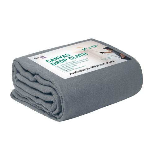 Avalon Home Canvas Drop Cloth for Painting 9x12 feet Pack of 1-8oz Painters Drop Cloths for Painting - All Purpose Canvas Tarps for Floor & Furniture Protection - Recycled Cotton Fabric