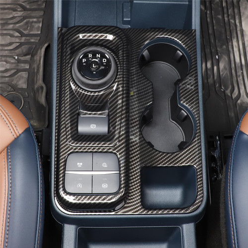 TOYCIDFG Gear Shift Panel Cover Trim Compatible with Ford Maverick 2022-2025 Center Console Interior Decoration Accessories (Carbon Fiber Pattern)