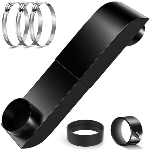 Periscope Dryer Vent, 9.5-14.5" Adjustable Dryer Vent Upgraded 304 Stainless Steel Telescoping Dryer Vent Connector Kit for 4 in Outlet Tight Space Slim Flat Exhaust Duct Pipe Hose Replacement Vents