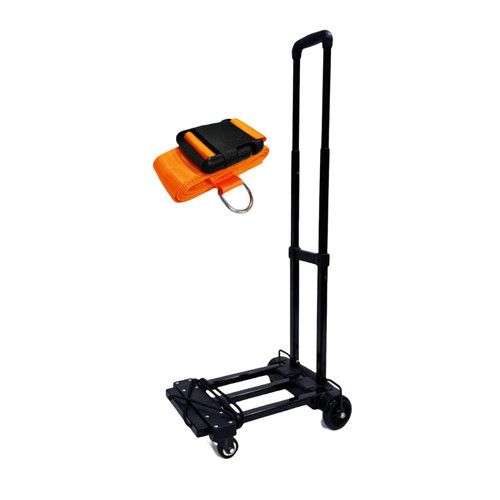 GUCHO Car Seat Travel Cart, Updated Metal Material Car Seat Carrier for Airport, Folding Hand Truck Dolly Cart with Stable 4 Wheels