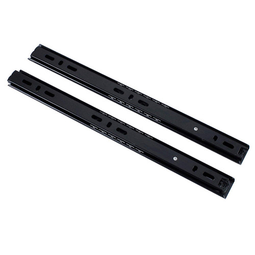 Drawer Slide 11 Inch Ball Bearing 3 Section Drawer Cabinet Slide, Side Mount 2pcs,Black