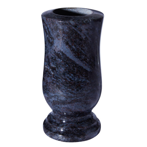 Afvarir Cemetery Granite Vase for Grave, Natural Stone Heavy Headstone Flower Holder, 10 Inches Height, 4.7 Inches Diameter