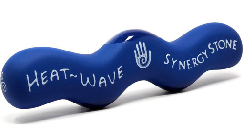 Heat-Wave (Lapis Blue) Synergy Stone - Contoured Hot Stone Massage Tool with Radiant Heat - Relaxing and Therapeutic for Neck, Back, Legs, Feet - Natural-Matte Surface for on Skin with Oil only