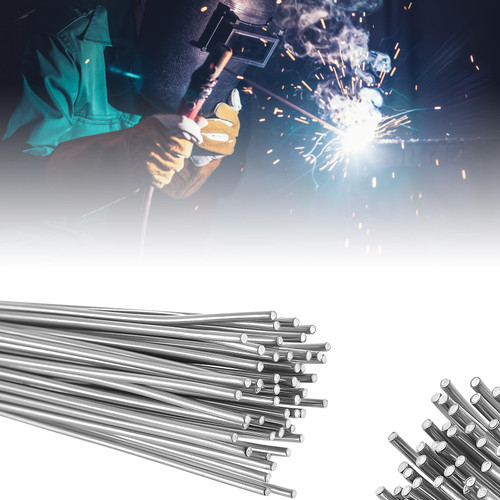 Tandefio 50 Pcs Aluminum Brazing Rods Low Temperature Welding Rods Sticks 716°f-752°f, 1/16"x13" Aluminum Rod Metal Melt Low Melt Solder Pipe Tools for All Position