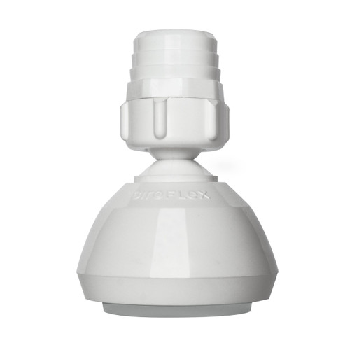 Siroflex 2760/2S Fixed Shower Head – White Polypropylene, Full Comfortable Spray, Swivel Joint, Stainless Steel Filter Screen/Washer, Includes Flow Restrictor Water Saver (Up to 40% Water Savings)