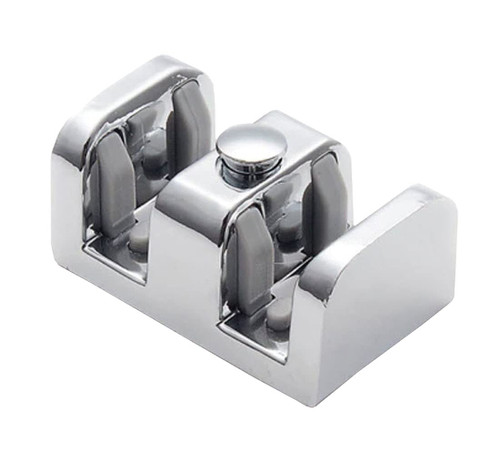 Gordon Glass® Shower Door Bottom Guide for Frameless Bypass Shower Enclosures up to 3/8" Thick Glass (Chrome)