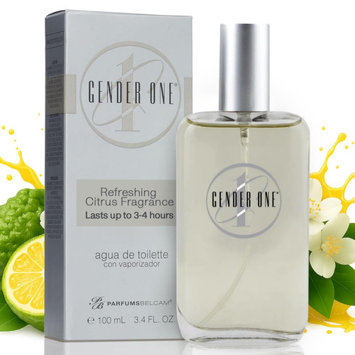 PB ParfumsBelcam Gender One Eau de Toilette Spray for Men & Women - Fresh Citrus & Green Tea Scent with Bergamot, Cardamom, Jasmine & Musk, Long-Lasting Unisex Perfume, Affordable Perfume – 3.4 Fl Oz