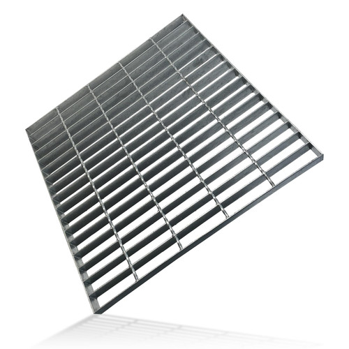 23.6x23.6 Galvanized Steel Drain Grate, B125 Class Sewer Grate, Weather-Resistant Outdoor Drain Cover, Heavy Duty Channel Grate, Silver Square Drainage Grate (23.6inX23.6in 60cmX60cm)