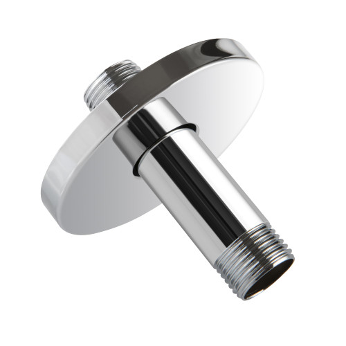 Straight Shower Arm with Flange, Ceiling Mount 3 Inches Rain Shower Head Arm Extension Replacement with Anti-Scratch Escutcheon Plate, DOLGABA Polished Chrome