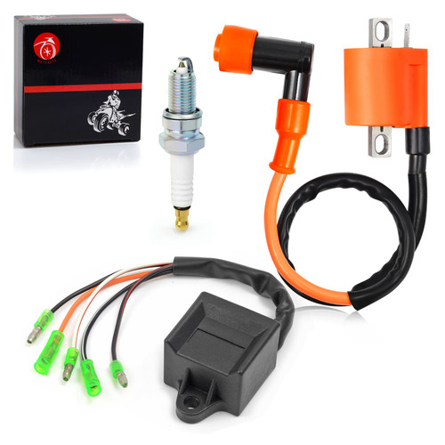 CDI BOX and Ignition Coil Spark Plug Compatible with Yamaha Blaster 200 YFS200 1997 1998 1999 2000 2001 CDI BOX and Ignition Coil Spark Plug Compatible with Yamaha Blaster 200 YFS200 1997 1998 1999 2000 2001