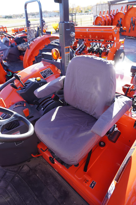 Durafit Seat Covers, KU02 Gray KUBOTA Models M5040-60/M6040-60/M7040-60/M8540-60/M9540-60,M5-91,M5-111.M6060 in Waterproof Endura.