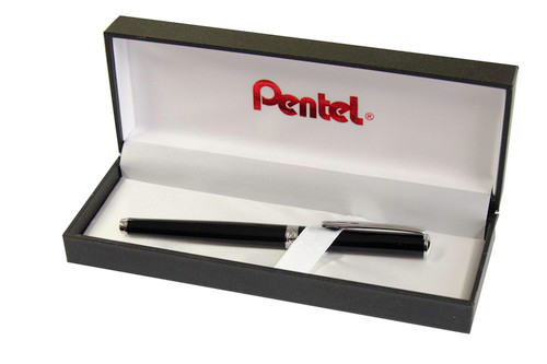 Pentel Sterling Excel Rollerball Pen - Black Barrel with Gift Box - K611A-A/BOXIT