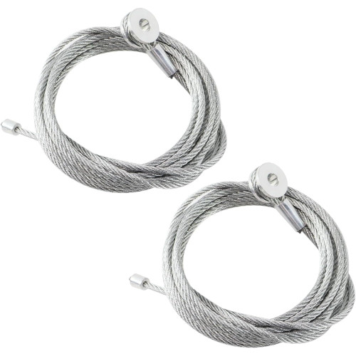 2PCS 150" Replacement Cable Wire for Enclosed Cargo Trailer Ramp Door Springs – Fits 12.5' Doors – Galvanized Steel – Heavy Duty Garage Trailer Cable Kit