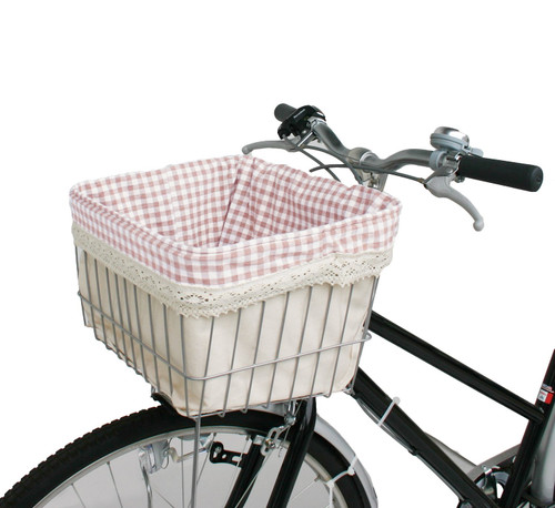 Marth (MARUTO) Inner Type Front Basket Cover D – 7 °F Check/Pink