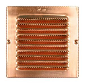 Copper Square Vent with Screen - 6" x 6"