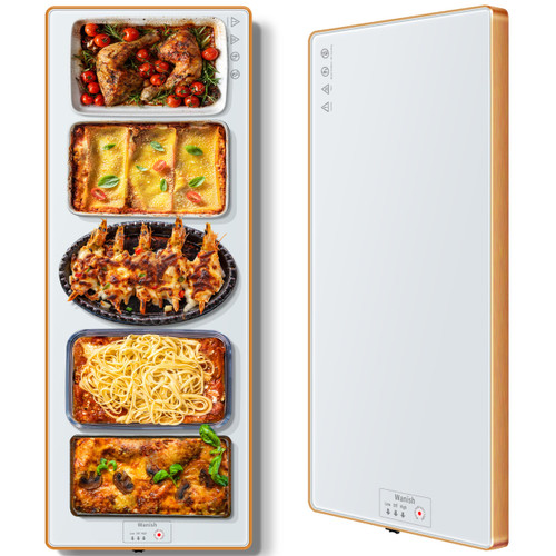 Electric Warming Tray,Extralong 40"x12",Tempered Glass Warming Mat for Food