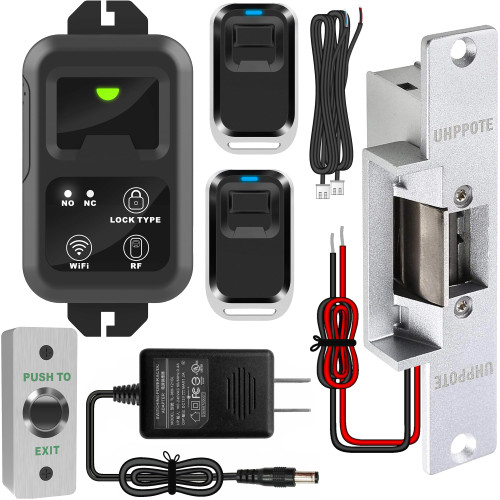 UHPPOTE Electric Strike Lock with 2.4GHz WiFi & Wireless Remote Control Kit