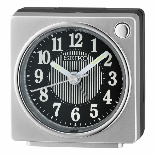 SEIKO Fuji II Bedroom Alarm Clock, Silver