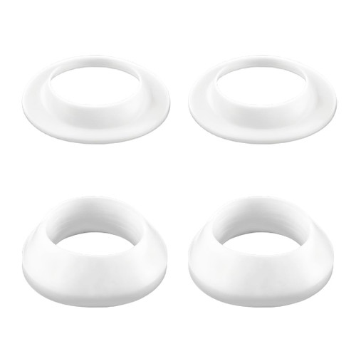 Hengengood Drainage Seal,Universal Basin Drain Gasket Replacement Parts,Thickened Silicone Sealing Ring for Bathroom Sink Drain Stopper，Includes Top and Bottom Washers Seals (White-2 Sets)