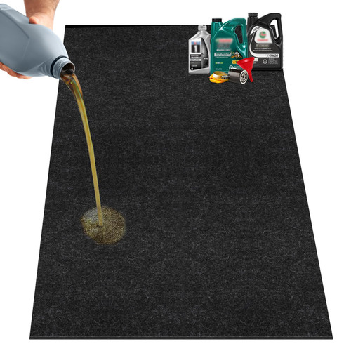 Nujzuir 60" x 72" Giant Oil Drip Mat for Garage Driveway, Reusable Floor Oil Spill Leak Absorbent Pads for Motorcycle Car Oil Leak Stain Resistant