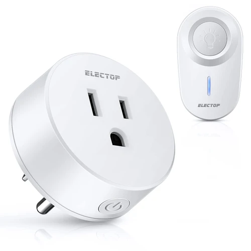 Remote Control Outlet, ELECTOP 15A/1500W Wireless Outlet Power Switch, No Wire Long Range Electrical Switch Plug On/Off for Lights, Fans, Christmas Lights, Household Appliance, 4000V Anti Surge