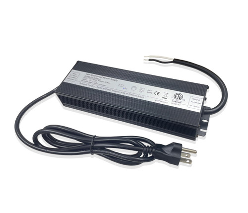 KBLEDLAMP LED Driver 300W 12V Power Supply, IP67 Waterproof, AC 100-130V to DC 12V 25A Low Voltage Transformer Converter Power Adapter with 3-Prong Plug for Outdoor LED Lights Industrial Landscape