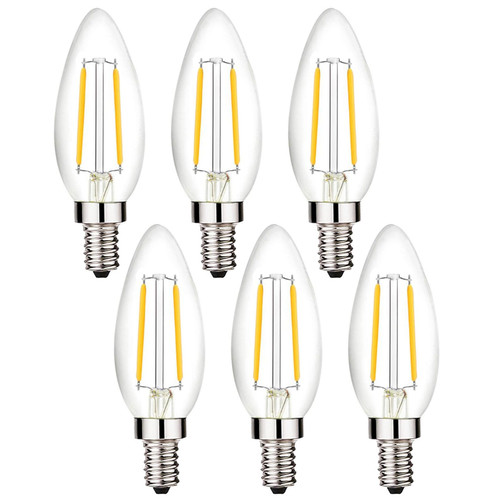 Beonllay 12 Volt LED Candelabra Bulbs E12 2W LED Bulb 25 Watt Equivalent