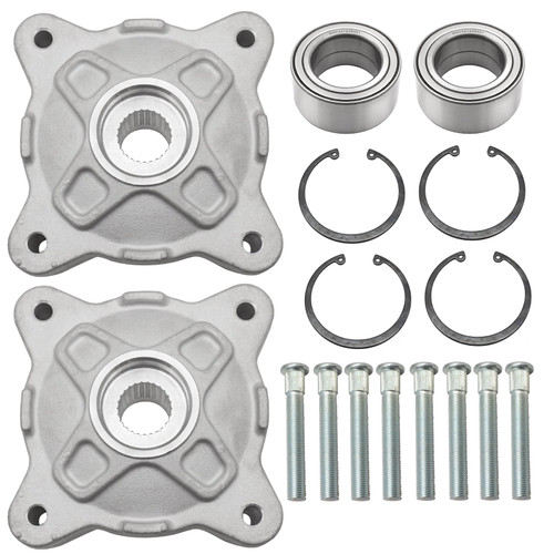 Front Left And Right Wheel Hubs & Bearing & Studs for Polaris RZR 800 RZR 800 S 2008-2014 RZR 570 2012-2013 RZR 570 S 2017