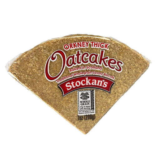 Stockan's Orkney Wholegrain Thick Oatcakes - Traditional Scottish Savoury Biscuits Imported from Scotland - 6 Packs (8 Oatcakes in Each Pack)