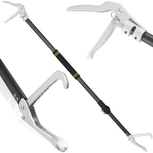 Gzlozak Snake Tongs Heavy Duty, 68" Snake Catcher Grabber for Rattlesnake Professional Safe Handling Snake Long Reach Grabber Wide Jaw Handling Tool with Lock Non Slip Foam Handle Sturdy Metal Tubes