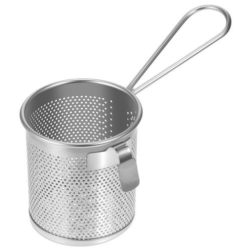 Pasta Basket for Boiling Pasta Cooker Pot with Strainer Insert Noodle Blanching Basket Thin Spaghetti Deep Strainer Skimmer