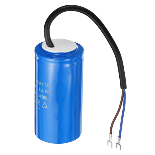 PATIKIL CD60 Run Capacitor, 400uF 250VAC 50/60Hz Motor Starting Capacitor with 2 Wires for Air Compressor Motor Starts Running
