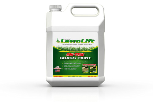Lawnlift Ultra Concentrated (Green) Grass Paint 64oz. Covers up to 2000 sq feet* Coverage Will Vary depending on Condition of Grass, Sprayer Setting, Dilution Ratio and Desired Shade.