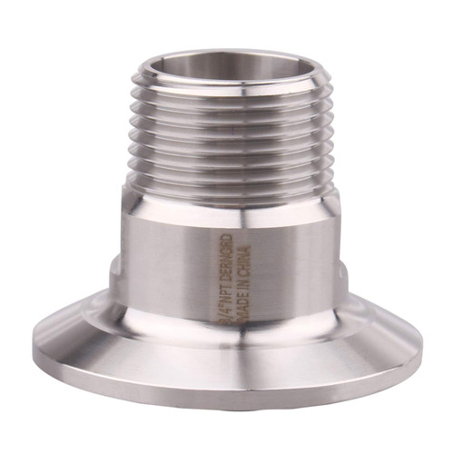 DERNORD 1.5 Inch Sanitary Tri Clamp to 3/4" Male Tri Clover