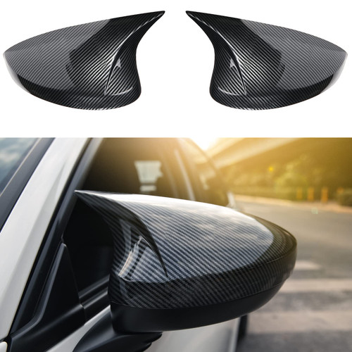 CKE 2pcs Compatible with Honda Civic 2022 2023 2024 2025 2026 Accessories Aggressive Look Sport Door Side Mirror Cover Exterior Rearview Mirror Guard Cover Trims -Carbon Fiber Style