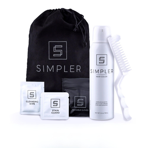 Simpler Hair Color for Men Kit for Full Gray Coverage - Light Brown Men’s Hair Dye - Easy Hair or Beard Dye for 100% Gray Coverage - Ammonia Free Hair Color, Beard Coloring for Men